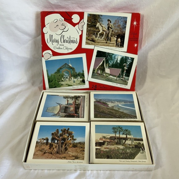 Vintage 1990 Boxed Christmas Cards From Southern California Tourist Destinations - Picture 10 of 12